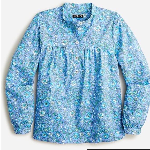 J.Crew Fresco Top In Floral Cotton Poplin - Picture 3 of 10